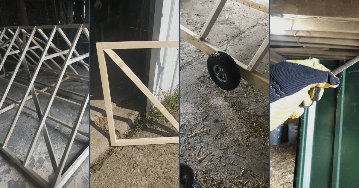 a collage of photos should step by step how to build a chicken coop