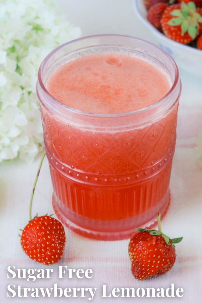 pinterest graphic with a glass cup filled with a summer drink