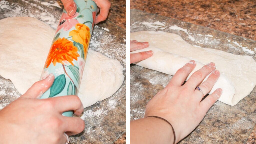 woman making homemade bread