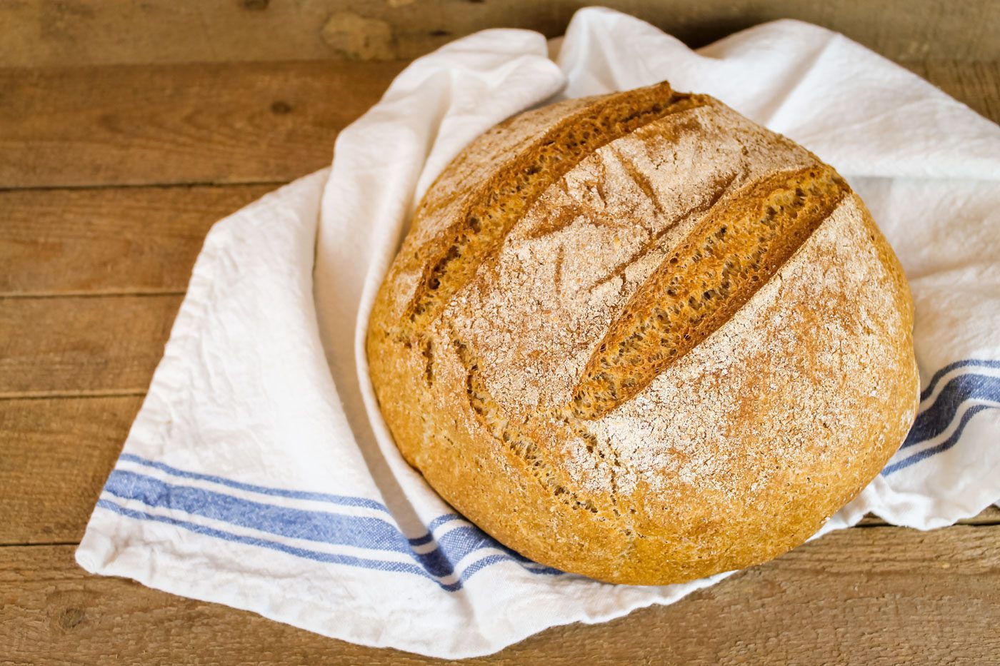 No-Knead Whole Grain Bread