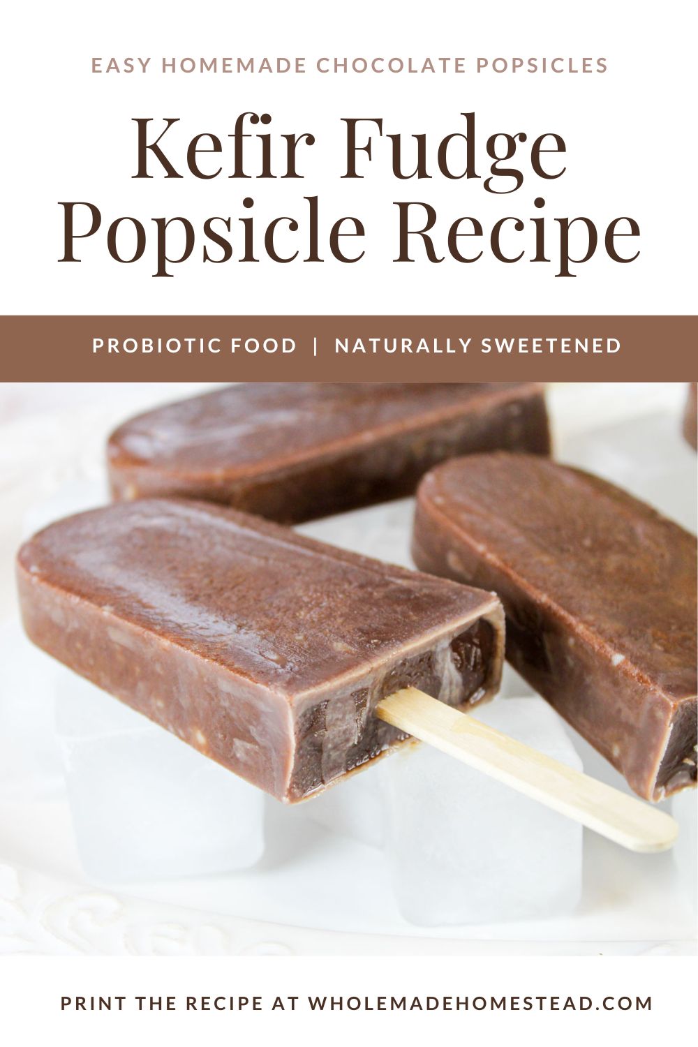 close up view of a chocolate popsicle