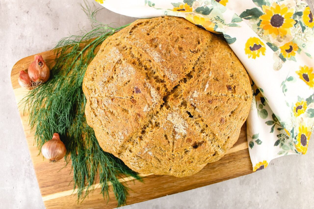 Onion Herb Artisan Bread WholeMade Homestead
