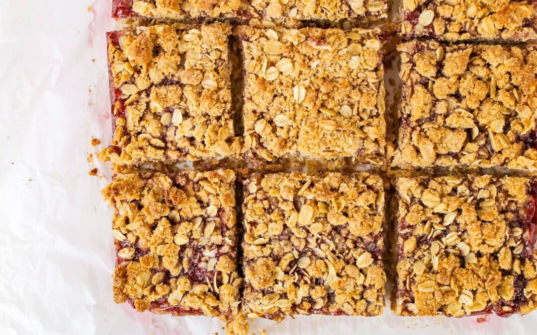 Whole Grain Oatmeal Jam Bars