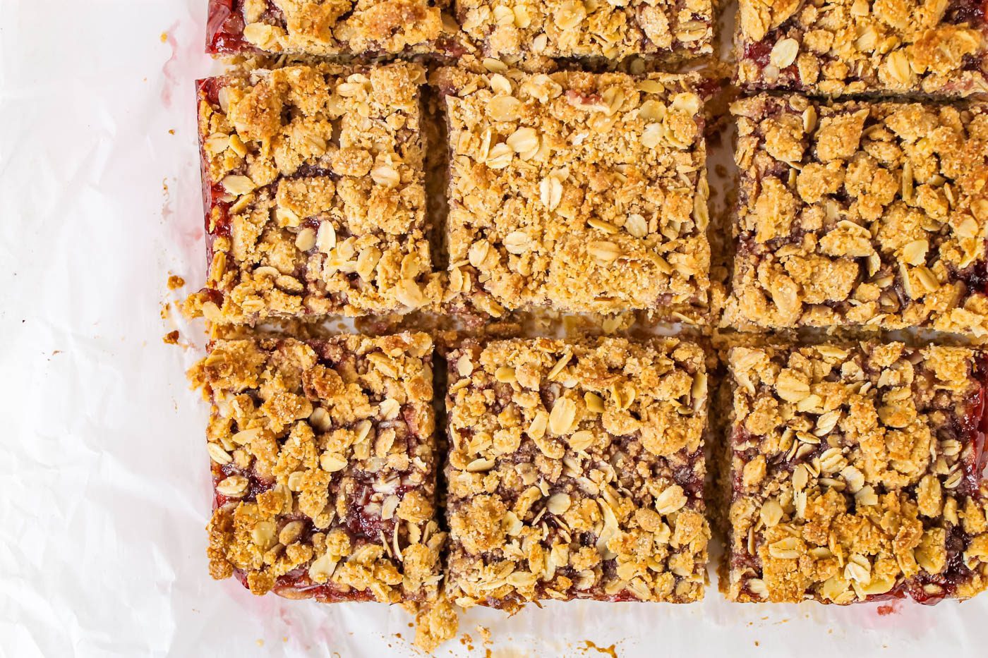 Whole Grain Oatmeal Jam Bars