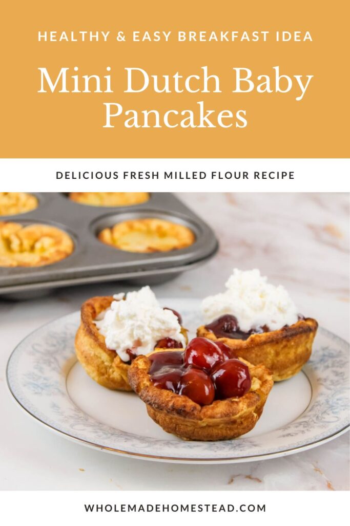 pinterest graphic featuring a photograph of breakfast pancakes