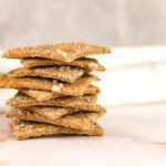 stack of crackers with fresh milled flour
