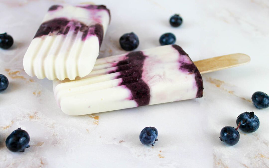 Blueberry Cheesecake Kefir Popsicle
