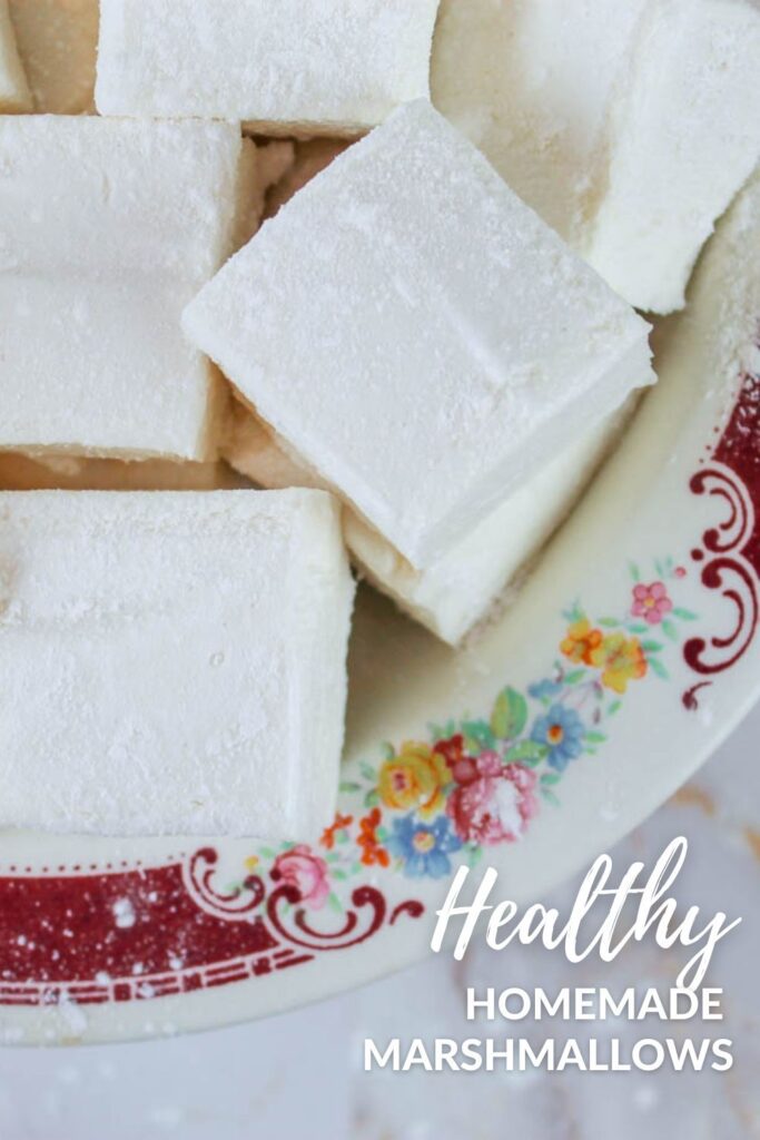 pinterest graphic showing a bowl of mallows