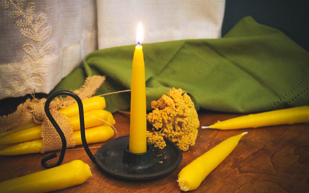 DIY Beeswax Taper Candles