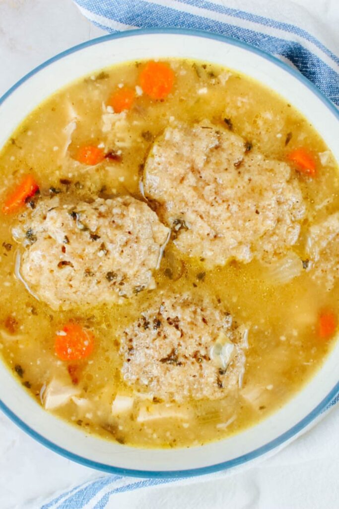 bowl of homemade dumplings