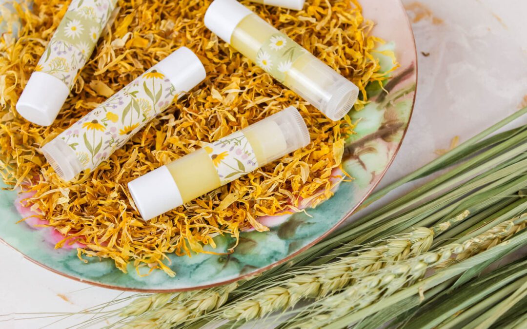 Homemade Calendula Lip Balm